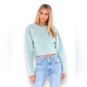 NEW NWT | For Love And Lemons 🍋 Dominique Shoulder Pad Sweater Women’s Size XL